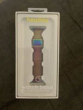Heyday Rainbow Stainless Steel Magnetic Apple Watch Band - Iridescent 38 mm